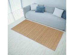 Noisiel Alfombra rectangular de bambú marrón 80 x 300 cm