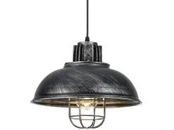 Novedad Colgante Industrial Emu Rustico-plata 33 Cm