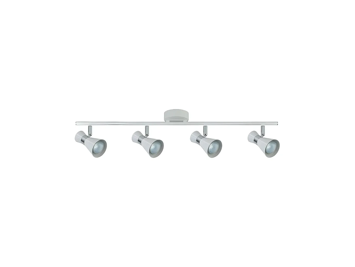 Novedad Regleta Maximo 4 Focos Para Baño, Blanco-cromo