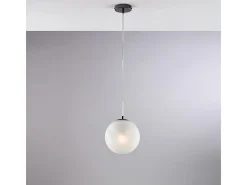 Olaf Lámpara colgante en hierro bronceado 1 luz con esfera dm.20 130 Ø20 BL294-S1-NR