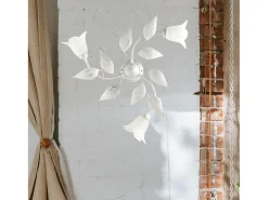 Olga - Lámpara de techo blanca con cristal alabastro y acabado plata antigua, 3 luces Ø67 cm