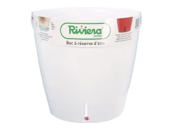 Olla redonda de plástico con reserva de agua 30 cm Eva
