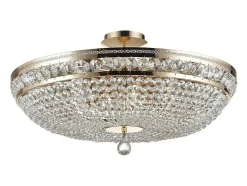 Ottilia Lámpara de Techo Semi Empotrada Oro & Cristal, 12 Luces, E14