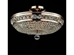 Ottilia Plafón Semi Empotrado Oro & Cristal, 6 Luces, E14