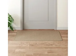 Overijse Alfombra de pasillo con aspecto de sisal color arena 50x100 cm