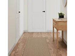 Overijse Alfombra de pasillo con aspecto de sisal color arena 50x200 cm