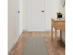 Overijse Alfombra de pasillo con aspecto de sisal platina 50x250 cm