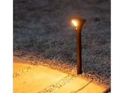 Pack 2 Balizas Solar Exterior LED con Pincho Pie 60cm con Detector de Movimiento 3000K Blanco Cálido