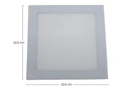Pack 2 Downlights LED Ultraslim Cuadrados 18W 1600lm 22.5x22.5cm 4000K Blanco 25000H Primer Leader