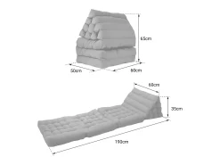 Pack de 2 colchonetas modulares PYRAMIDE, gris claro - SACASA