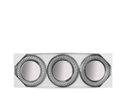 Pack de 3 espejos estilo clásico plata Ø24 cm