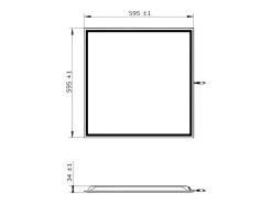 Pack de 2 Panel LED 60x60 cm 40W 4000lm 3000K LIFUD Blanco Cálido Pack de 2