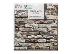 Pack de 2 stickers de pared Atmosphera piedra rojo 30x30 cm