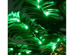 Palmera artificial con 252 LED blanco cálido 400 cm