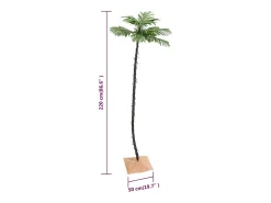 Palmera artificial con 136 LED blanco cálido 220 cm