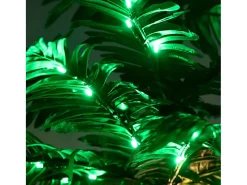 Palmera artificial con 136 LED blanco cálido 220 cm