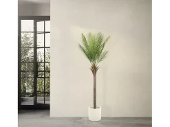 Palmera artificial ML-Design de 180 cm, planta artificial grande, palmera tropical artificial, planta artificial, planta falsa decorativa
