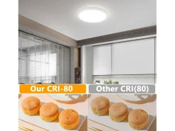 Panel LED de techo NETTLIFE, iluminación plana IP44, resistente a salpicaduras, blanco frío, 15 W