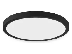 Panel LED NETTLIFE, lámpara de techo redonda negra plana, iluminación de techo IP44 LED blanco neutro