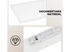 Panel LED NETTLIFE 120x30, luz de techo regulable, largo, retroiluminación RGB, cambio de color plana con control remoto, 36 W