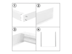 Panel LED 120x60 cm 60W 6000lm + Kit de Superficie 6000K LIFUD No Flicker Individual Blanco Frío
