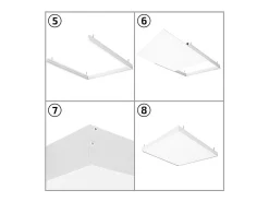 Panel LED 120x60 cm 60W 6000lm + Kit de Superficie 6000K LIFUD No Flicker Individual Blanco Frío