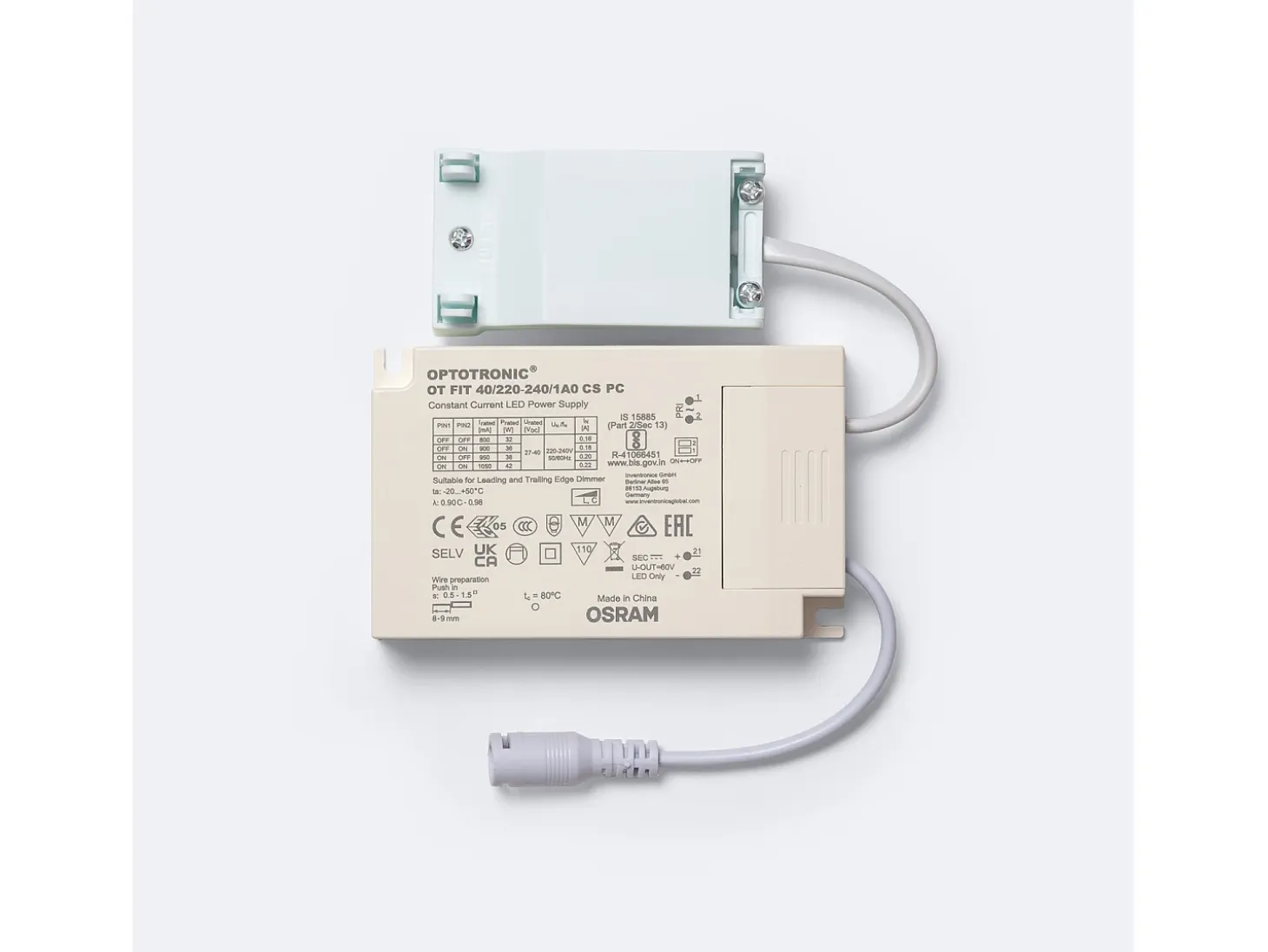 Panel LED 60x60 cm 40W 4000lm con Caja de Conexiones Rápidas y Cable de Seguridad 6000K Individual Blanco Frío OSRAM