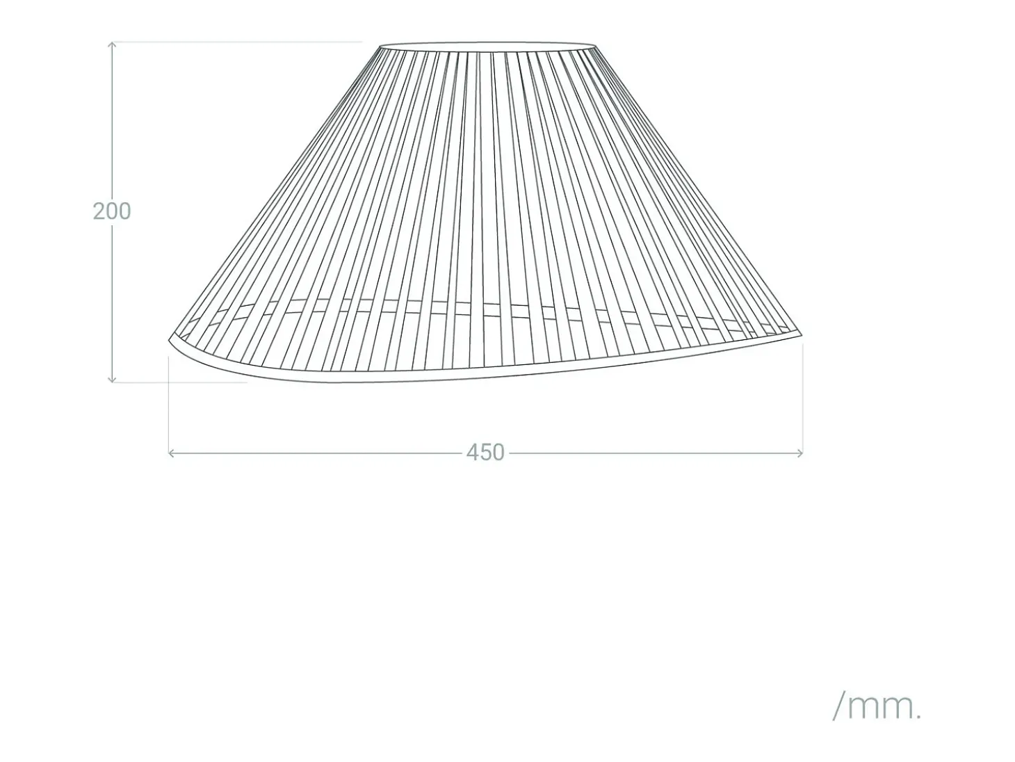 Pantalla Lámpara Colgante Papel Trenzado Mikah Ø450 mm