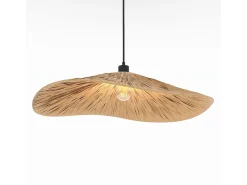 Pantalla redonda de rafia 75 cm - Stellaire