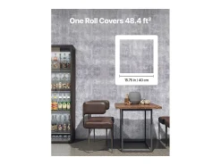 Papel Pintado Adhesivo de Pared SucceBuy, 40 cm x 15 m, Rollo Papel Pintado Autoadhesivo en Vinilo, Estilo Industrial Gris Oscuro, para Revestimiento de Pared