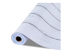 Papel Pintado Adhesivo de Pared SucceBuy, 45 cm x 12 m, Rollo Papel Pintado Autoadhesivo en Vinilo, Motivo Textura Madera Blanca, para Revestimiento de Pared