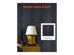 Papel Pintado Adhesivo de Pared SucceBuy, 40 cm x 10 m, Rollo Papel Pintado Autoadhesivo Vinilo, Motivo Textura Agrietada Negra, para Revestimiento de Pared