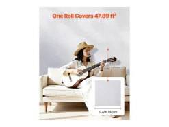 Papel Pintado Adhesivo de Pared SucceBuy, 45 cm x 10 m, Rollo Papel Pintado Autoadhesivo en Vinilo, Motivo Textura Madera Blanca, para Revestimiento de Pared
