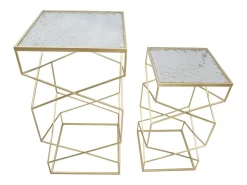 Par de soportes para teléfono de vidrio (50 x 50 x 100 cm - 40 x 40 x 80 cm)