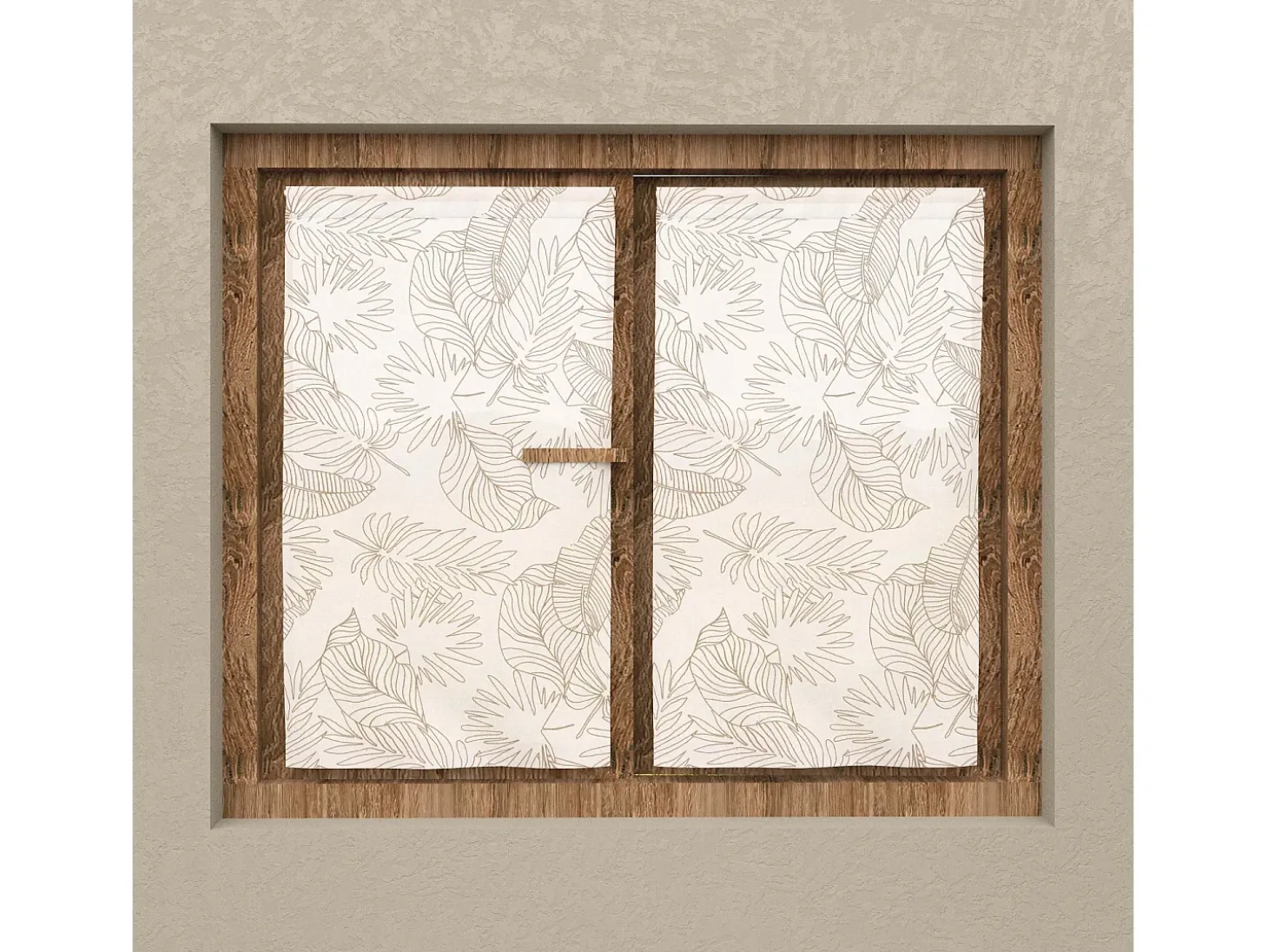 Par de visillo 60x120 cm CELIA taupe, por Soleil d'Ocre