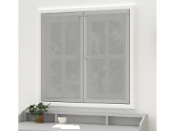 Par de visillos de lino brisa 45X90 cm LINO gris, por Soleil d'Ocre