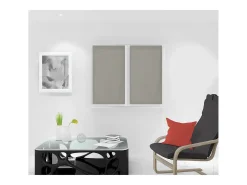 Par de visillos para ventana 45x90 cm DOLLY taupe