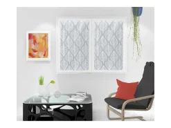 Par de visillos para ventana 60x120 cm MAUD blanco, por Soleil d'Ocre