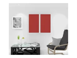 Par de visillos para ventana 45x90 cm DOLLY rojo