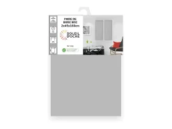 Par de visillos para ventana 45x160 cm DOLLY gris claro, por Soleil d'Ocre