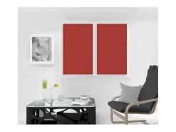 Par de visillos para ventana 90x120 cm DOLLY Rojo