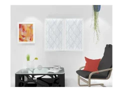 Par de visillos para ventana 45x90 cm MAUD blanco, por Soleil d'Ocre
