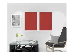 Par de visillos para ventana 70x90 cm DOLLY rojo