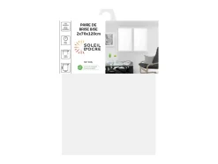 Par de visillos para ventana 70x120 cm DOLLY blanco, por Soleil d'Ocre