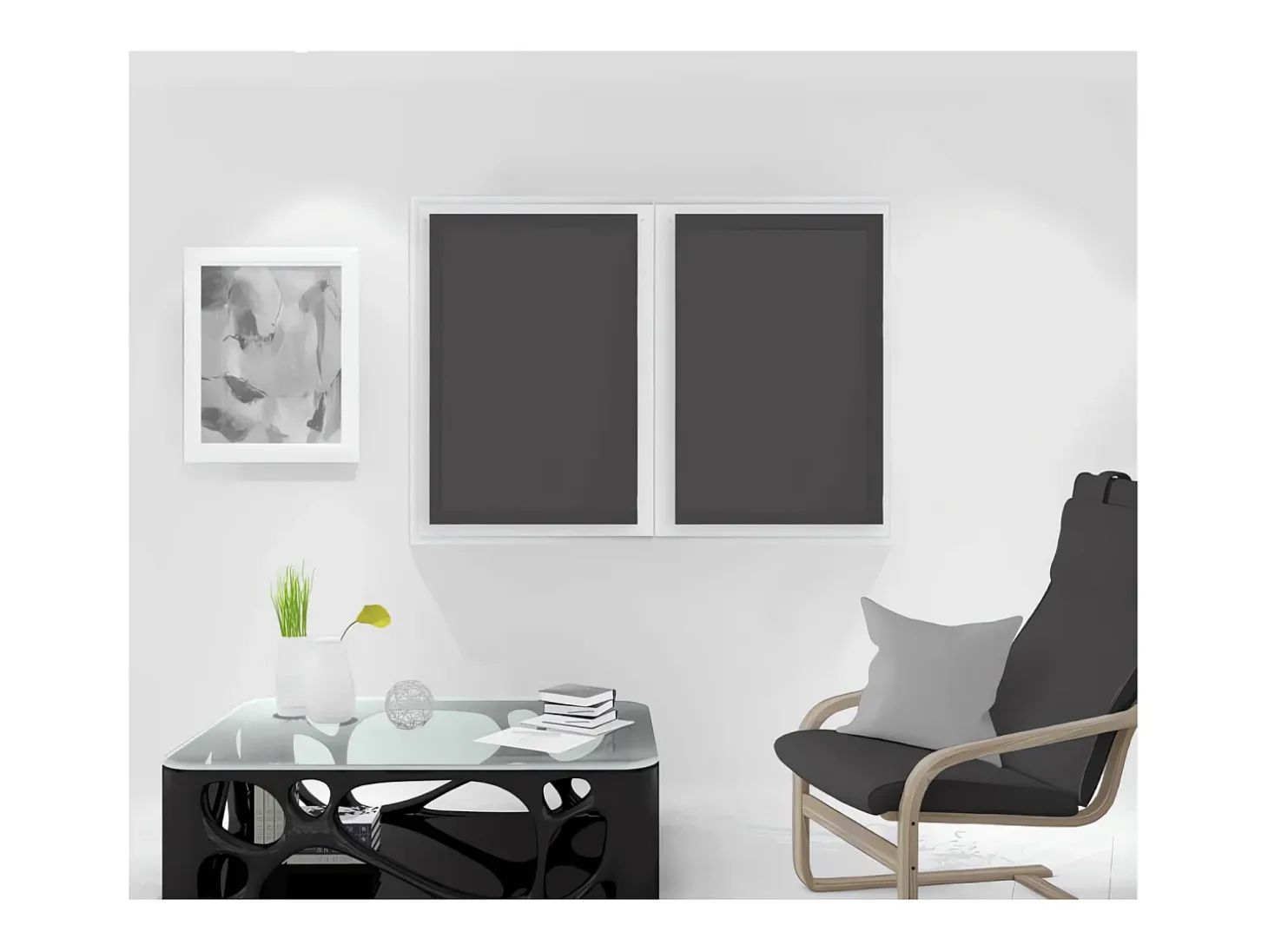 Par de visillos para ventana 60x90 cm DOLLY antracita