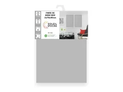 Par de visillos para ventana 70x90 cm DOLLY gris, por Soleil d'Ocre