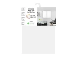 Par de visillos para ventana 45x90 cm DOLLY blanco, por Soleil d'Ocre