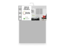 Par de visillos para ventana 45x90 cm DOLLY gris claro, por Soleil d'Ocre