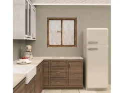 Par de visillos 45x90 cm CELIA taupe, por Soleil d'Ocre