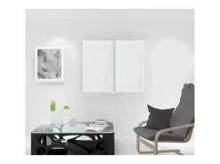 Par de visillos 45x90 cm NOEMIE blanco, por Soleil d'Ocre